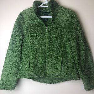 Green L.L. Bean Fleece Jacket Misses Small